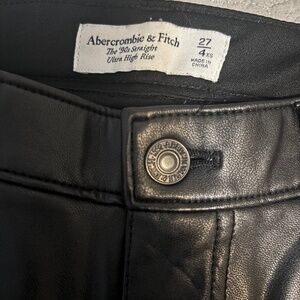 The 90’s straight Ultra High Rise Vegan Leather Pants